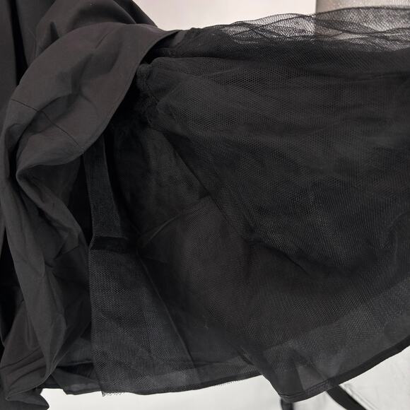 Jessica Howard Dress Plus Size 18W Black Taffeta Tulle Portrait Party Formal - Picture 10 of 11